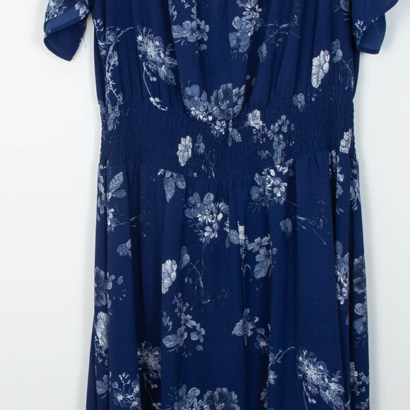 City Chic Womens Floral Off The Shoulder Smocked Maxi Dress Size S/16 Boho - Picture 10 of 10